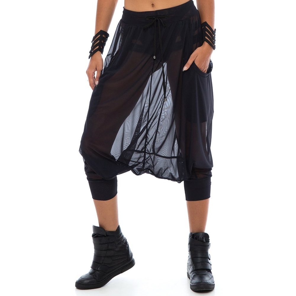 Five and diamond Black morgen harem drop pants - Picture 2 of 8